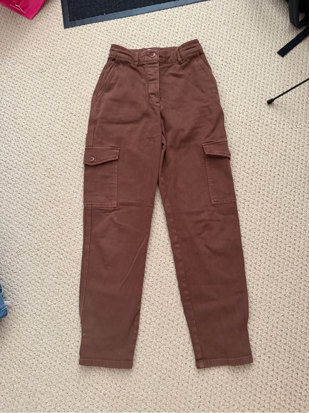 Wilfred Brown Cargo Track Pants with Utility Pockets